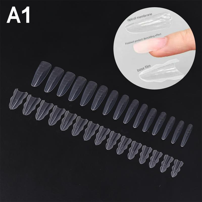 60Pcs Sandwich Nails Forms Nail Mold For Quick Nails Extension Plastic Nail Form Tools For Beginners Professionals Women