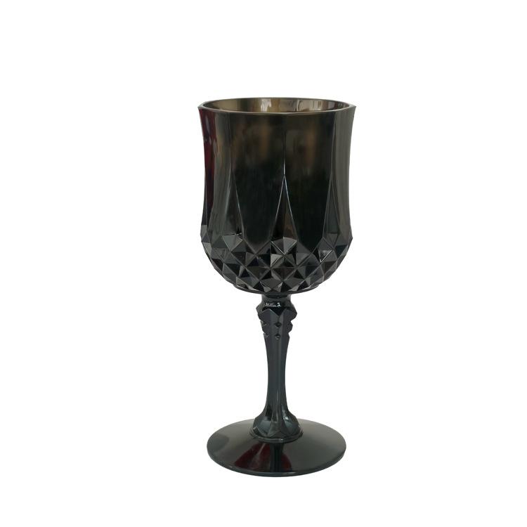 PS Plastic Wine Glasses Vintage Champagne Cups Cut Goblets Unbreakable Cocktail Glasses