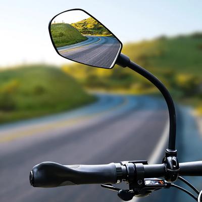 2-1 peça Espelho Retrovisor Universal para Ciclismo Ajustável Espelho Retrovisor para Bicicleta Acessórios de Ampla Gama para MTB Bicicleta de Estrada Motocicleta