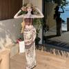 Lazy Vacation Style Hottie Tube Top Suspender Vest Summer Sexy Irregular Half Skirt Two-piece Travel Wear
