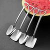 30/2Pcs Stainless Steel Coffee Spoon Creative Fruit Ice Cream Dessert Shovel Spoons Teaspoons Tableware Sets Kitchen Accessories