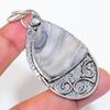 Natural Desert Rose Druzy, Topaz 925 Sterling Silver Jewelry Pendant 2.56" ZS-123