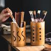 Hollow Bamboo Chopsticks Drain Rack Household Multifunctional Chopsticks Tube Kitchen Chopsticks Storage Tube Drain Rack