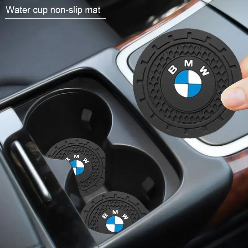 XTOYS1 2pcs Car Coasters Water Cup Holder Pads Cup Slot Non-Slip Mat For Bmw E46 E39 E90 E60 E30 F10 F11 F20 F30 G20 G30 X1 X3 X5 Z4