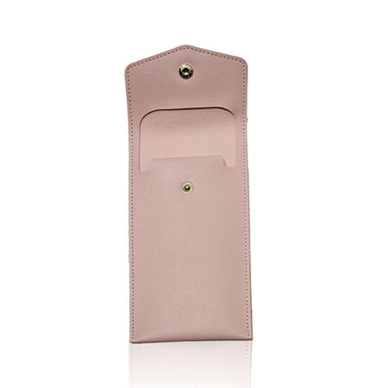 Pencilcase Faux Leather Large Capacity Multi-Slot Pouch - Pure Color Stationery Organizer / Pen Protective Case