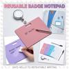 Blocchetti Riutilizzabili Cancellabili a Forma di Badge con Manico Superficie Lavagna Bianca Cancellabile a Secco Portatile per Scrivere Messaggi e Promemoria Set di Quattro