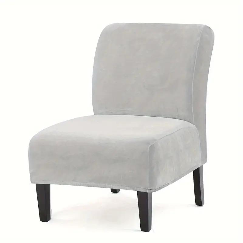 

1Pc Super Soft Velvet Armless Chair Cover Stretch Non-Slip Accent Chair Cover Home Single Sofa Slipcover For Bar Counter El