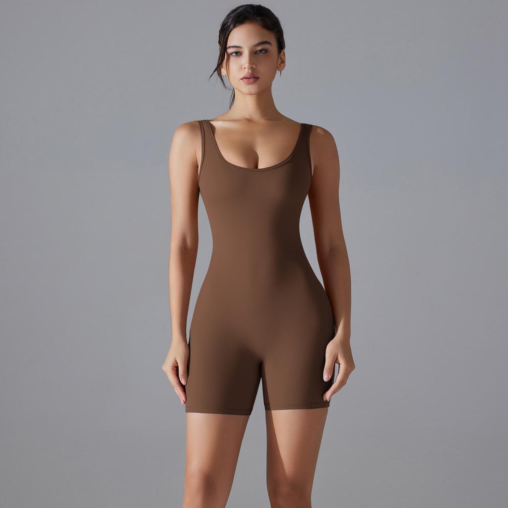 Sexy V-back Waist Jumpsuit, Yoga Uniform, One-piece Abdominal Compression, Tight Fitting Sports Back Jumpsuit For Women
