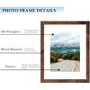 8x10 Picture Frame with 6x8 Mat Deep Brown, Display 6x8 with Mat or 8x10 Without Mat, Wood 8 by 10 Photo Frame, 8 x 10 Frame for Wall Hanging and