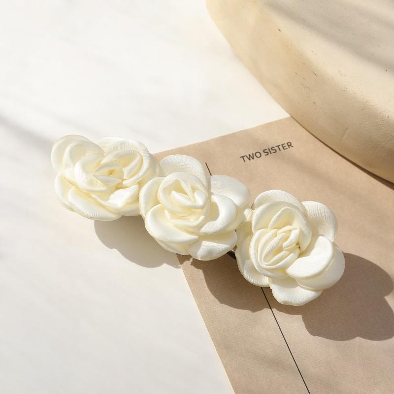 Retro Camellia Style Hairpin Girls Side Bangs Broken Hair Hair Clip French Elegant Temperament Fashion Hair Accessories