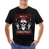 Customized T Shirts Clothings HEAVY CHRISTMAS - Ugly Xmas Sweater - HEAVY DEATH BLACK METAL Rocker Rock Horns T-Shirt