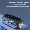 LED Display Portable Bluetooth Speaker Long Battery Life Digital Clock Temperature Display