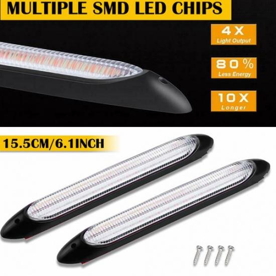 2 LED DRL Car Styling Daytime Running Light Strip Waterproof For Headlight Parts