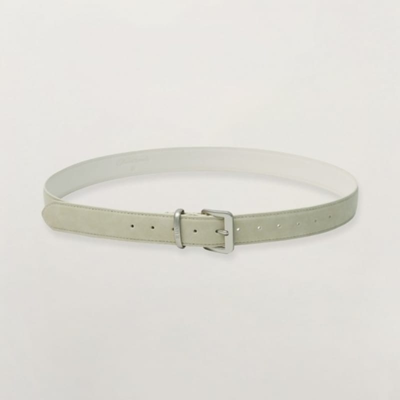 

SATUR Ремень из искусственной замши с квадратной пряжкой_Кремовый FREE