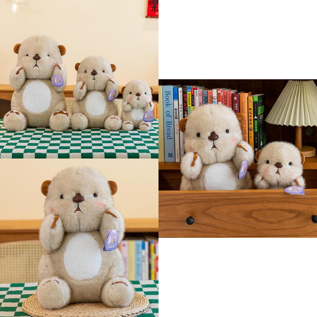 Cute Otter Baby Plush Toy For Girls Bed Companion Stuffed Doll Wholesale Factory