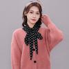 Elegant Sweater Decorative Fake Collar Polka Dot Bowknot Shirt Collar Detachable False Collar Half Shirt Blouse Top Neckerchief