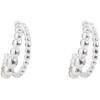 C-Shaped Cool Girl Hollow Earrings with Double-Layer Round Beads - Simple, Exaggerated, Versatile Stud Design in Cold Aesthetic