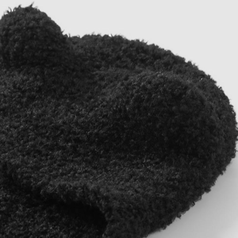 Hip Hop Knitted Warm Hat Winter Black White Grey Red Warm Hats Bear Ear Thermal Cap Cold Outdoor Soft Woolen Skullies Beanies