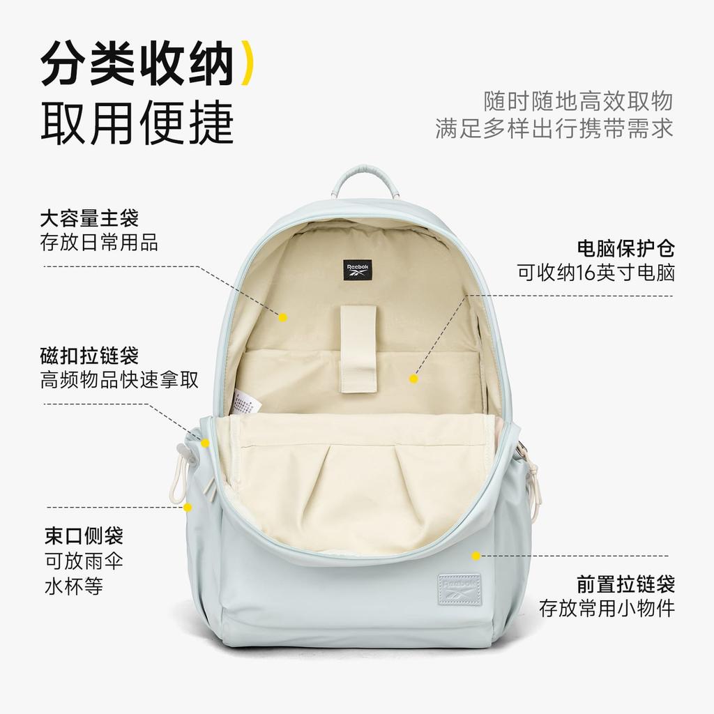 Reebok Fabric Backpack Regular Unisex Candy Blue/Cream White/Light Pink RB260541M