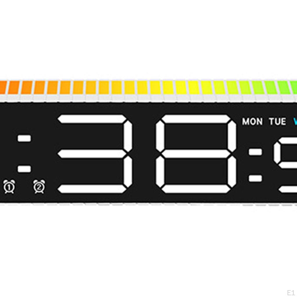 Dijital Saat, Okunması Kolay, Çok Fonksiyonlu, 2 Ekran Modu, Büyük LED Müzikli Elektronik