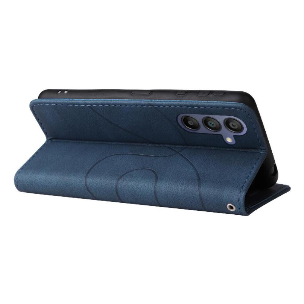(Blue) Flip Case Compatible with Samsung Galaxy A16 5g with Card Slot Stand Kickstand Protective Stitching Color Leather Wallet Flip Folio Book