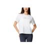 Anta Minimalist Versatile Letter Comfortable Round Neck Pullover Short Sleeve T-Shirt Women T-Shirt Paper-White 162537121-6
