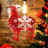 1Pcs Auspicious Red Gold Design 2D Acrylic Chinese Zodiac Goat Hanging Ornament For Spring Festival New Year Home Decoration