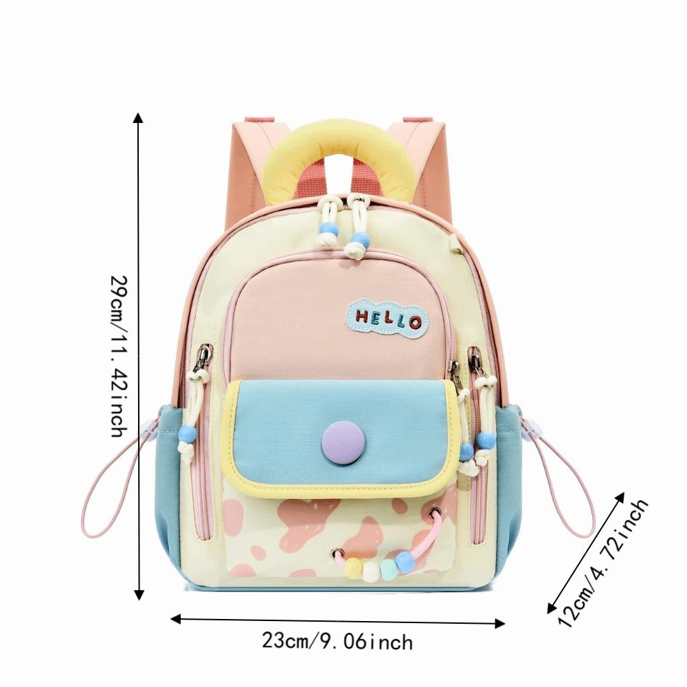 Waterproof Dopamine Kids Backpack Large Capacity Lightweight School Bag  School