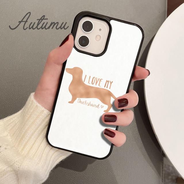 Cute Sausage Dog Phone Case for iPhone 11 12 13 14 Pro Max Mini X XR XS SE 2020 5 6S 7 8 Plus Samsung Galaxy S21 S22 Cover Shell