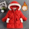 Girl'S Comfy Solid Color Long Sleeves Warm Hooded with Pockets & Gloves, Trendy Versatile Zip-Up Coat for Outdoors, Fall And Winter Best Choice