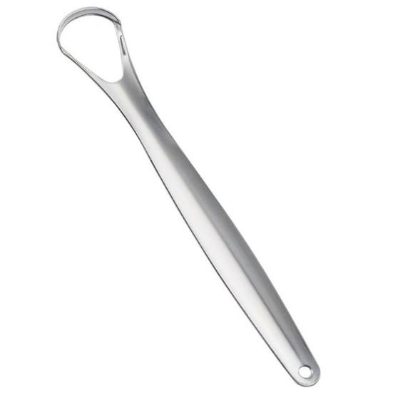 Stainless Steel Reusable Tongue Scraper Mouth Brush Fresh Breath Cleaning Tool