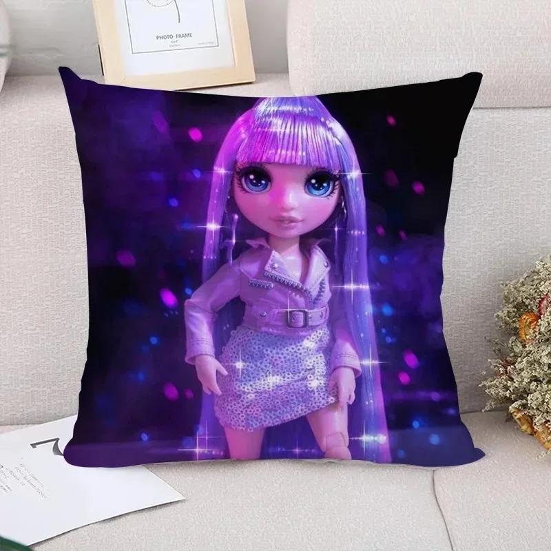 Rainbow High Decorative Cushion Covers for Bed Pillows Couple Pillow Pillowcases Sofa Cushions Car Decoration Pilow Cases