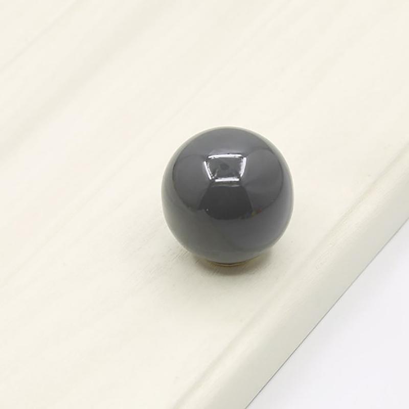 Buton din ceramică în formă de bile în 9 culori/Bontă pentru comodă pentru camera copiilor 33 mm Trage dulap Mânere unice pentru uși de bucătărie pentru copii + șurub 1 buc