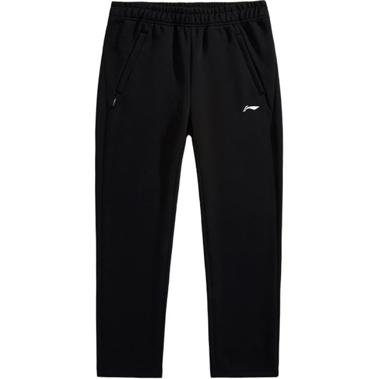 

Li-Ning Comfortable Versatile Mid-Waist Loose Straight Leg Casual Pants Unisex bottoms Black AKLUE57-1 L