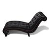 Chaise Lounge In Brown Artificial Leather