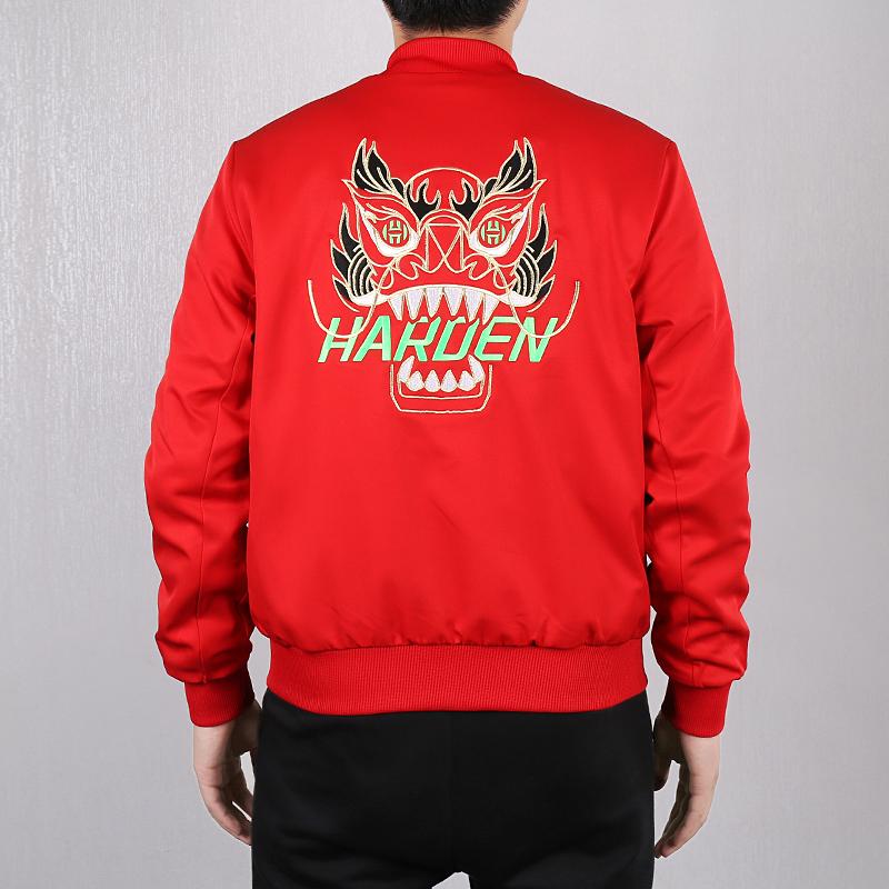 Adidas Tigerkopf-Stickerei, sportliche Freizeitjacke für Herren, Rot, FP8309