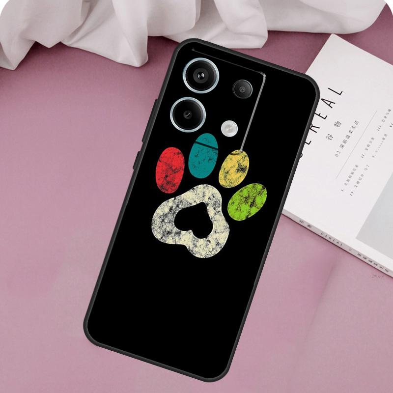 

Чехол с цветным рисунком лапы собаки для Xiaomi Redmi Note 14 13 12 11 10 9 15 Pro Plus Redmi 15C 14C 10C 12C 13C 15 Redmi Note 9 Pro