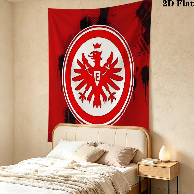 Frankfurt Fußball Wandteppich Ästhetischer Wandbehang Bedruckter Stoffdecke Dekorative Wandteppiche Für Schlafzimmer Wohnzimmer Heimdekoration