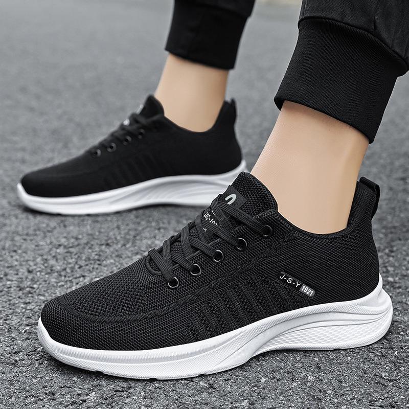 Shoes Men's Spring New Versatile Fly-woven Mesh Breathable Single Shoes Soft-soled Casual Shoes Men's Shoes