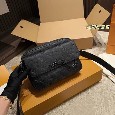 Νέα Γνήσια Δερμάτινη Ανδρική Τσάντα Cross-body Casual Δέρμα Αγελάδας Μάρκα Μόδας Κουτί Μεγάλη Τετράγωνη Μοντέρνα Μονοώματη Όλες οι Εποχές