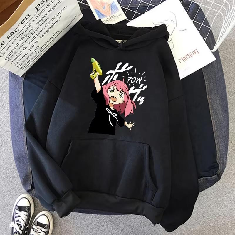 SPY X FAMILY Hoodie Anya Forger Harajuku Kawaii Manga Spyxfamily Sweatshirt Kapuzenpullover Lässig Streetwear Anime Unisex Grafik Neu