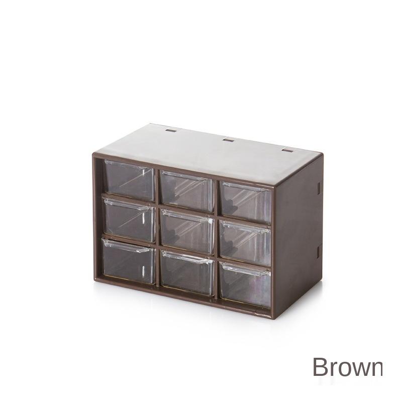 Jiugongge Kunststoff Schmuckaufbewahrungsbox Schreibtisch Schmuck Kosmetik Mehrschichtig Transparent Kommodenschublade Make-up Koffer