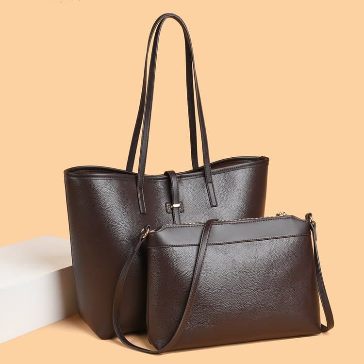 Lychee pattern mother and child bag set women's shoulder messenger bag