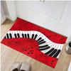 Piano Keys Area Rug with Red Music Notes, Soft Washable Floor Mat for Living Room Bedroom, Aesthetic Home Decor Indoor Carpet