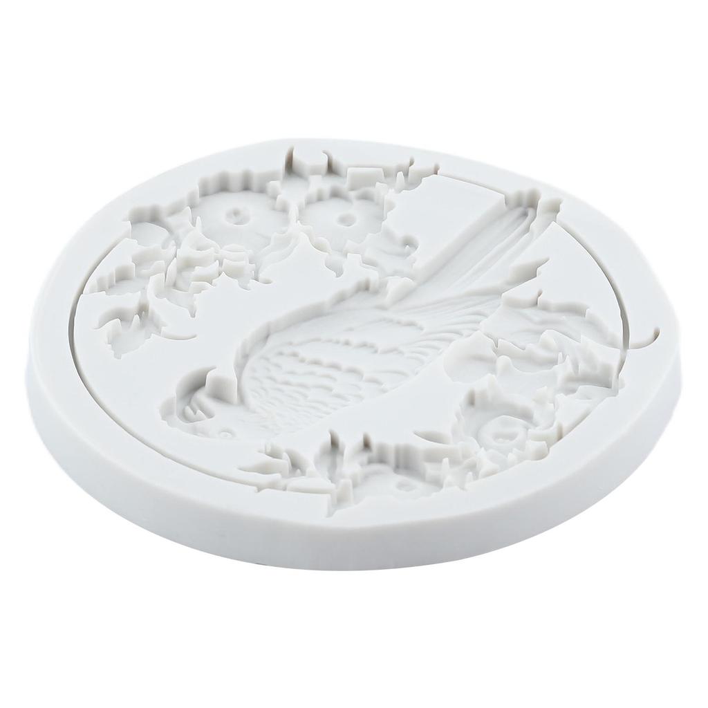Bird Wreath Silicone Molds Bird Photo Frame Fondant Mold Cake Decorating Tools Cupcake Topper Candy Chocolate Gumpaste Mold