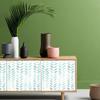 Papel de Parede Verde Branco Papel de Parede Descascar e Colar Papel Contacto Boho para Armários Papel de Parede de Folhas para Quarto Autocolantes Autocolantes
