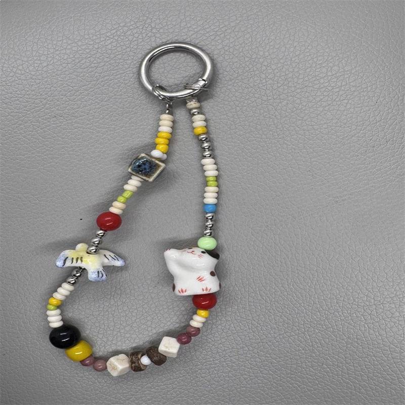 Pvc Beaded Phone Strap With Colorful Cartoon Design For Kids And Teens