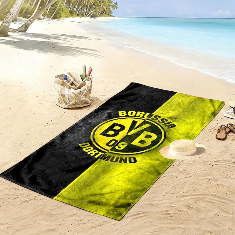Borussia Print Beach Towel, Large Soft Quick Dry Towel for Beach Camping Swimming