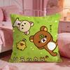 RRirakkumas Cute Bear Cushion Cover Premium Comfort Reversible Pillow Cove Two In One Design For Any Room  Car Interior