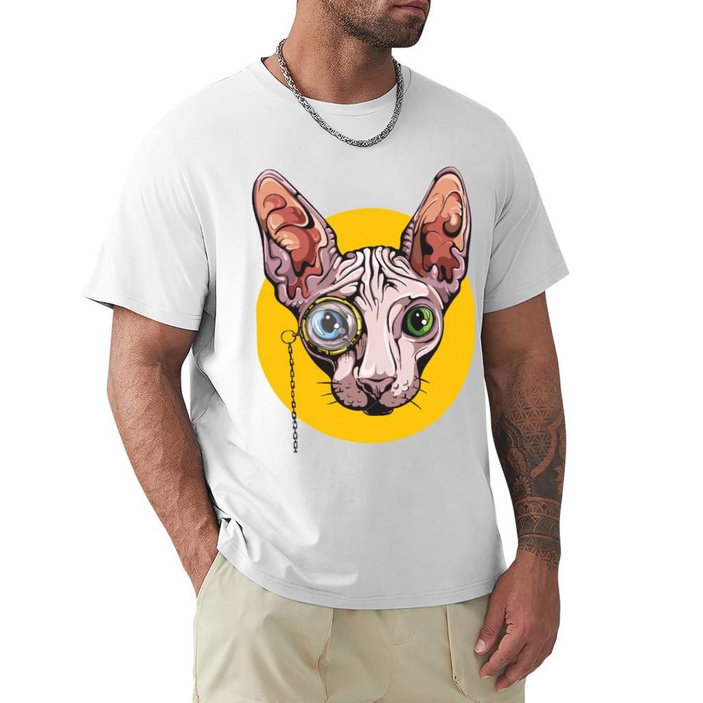 Sphinx Cat With Monocle Tshirt Outdoor Activity Sports Tshirt